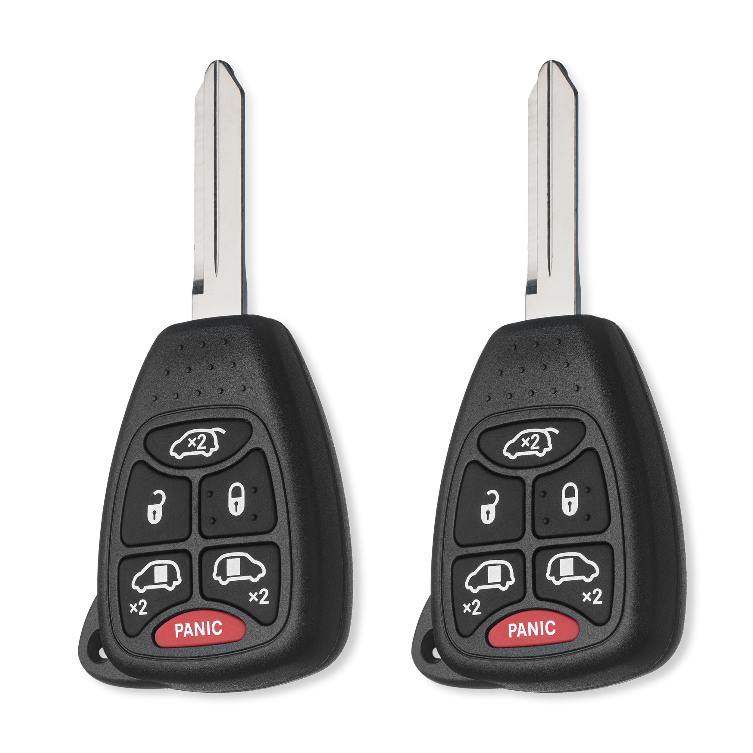 FOBTEK Keyless Entry Remote Head Key Fob for Chrysler Town Country Dodge Caravan Replacement for M3N5WY72XX, 05183683AA (for ID46, 6-Button)